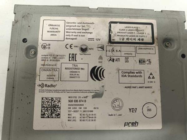 RADIO/NAVI VW/SKODA 5Q0035874B - Vue 2